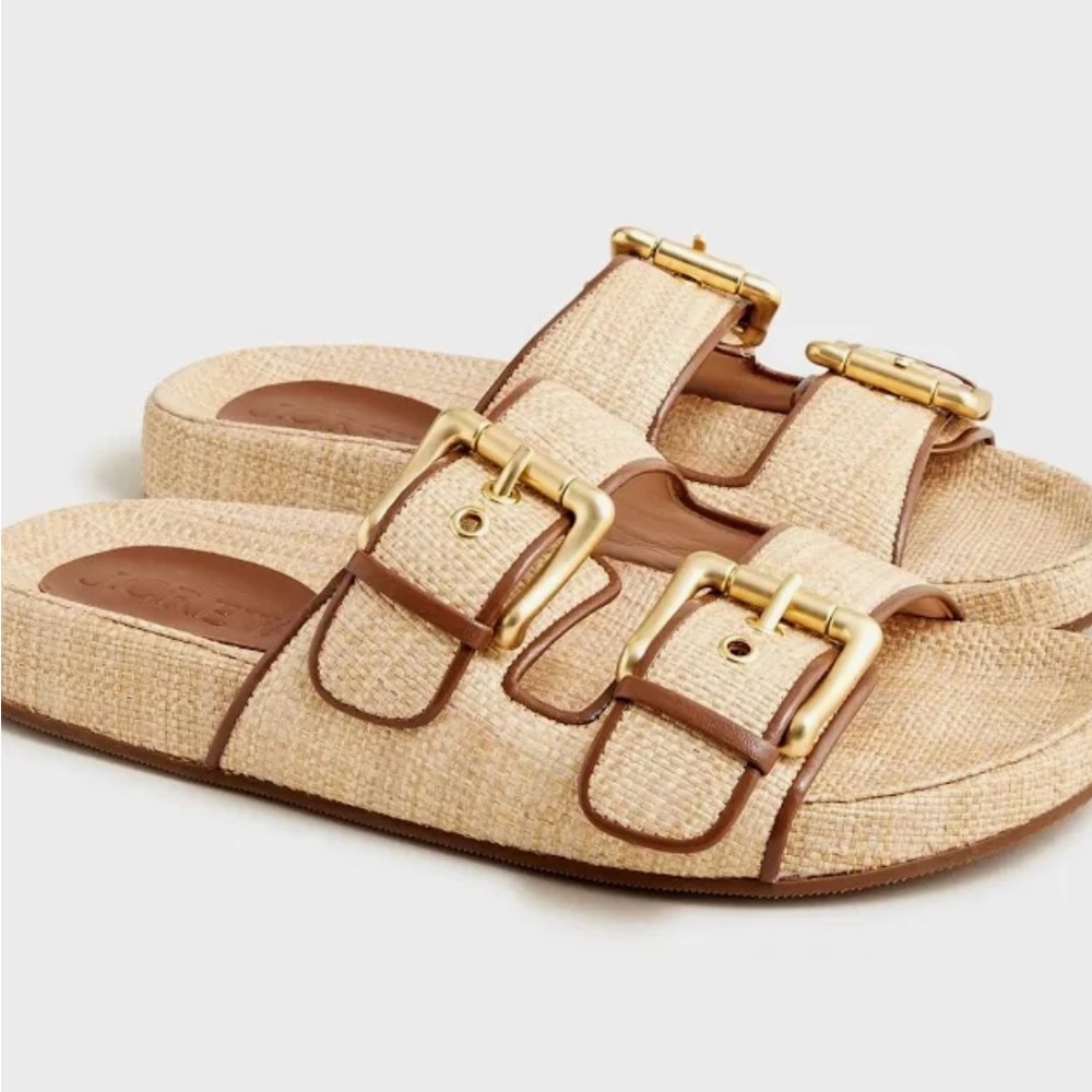 J Crew - Marlow sandals in canvas - worn once